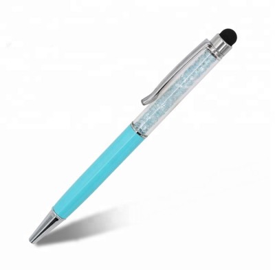 New promotional gift ball point pen 2 in 1 diamond crystal metal Ball Point  pen